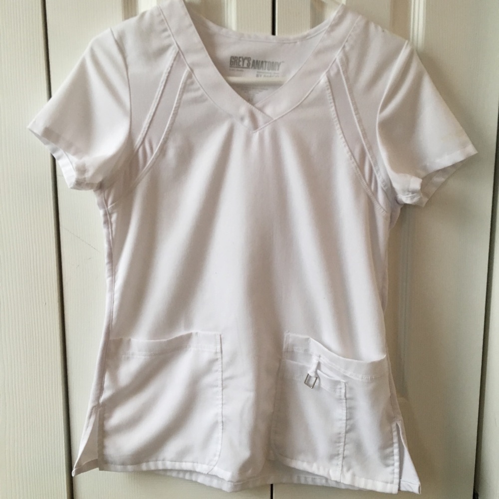 Grey’s Anatomy white scrub top XS